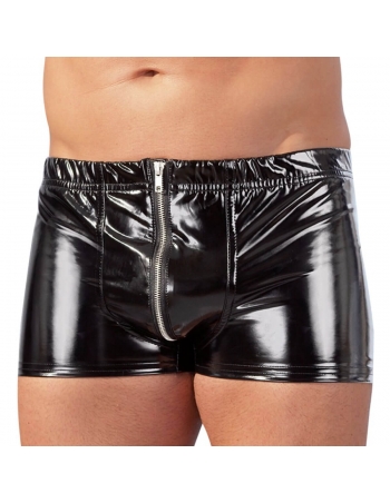 Boxer en vinyle avec zip avant