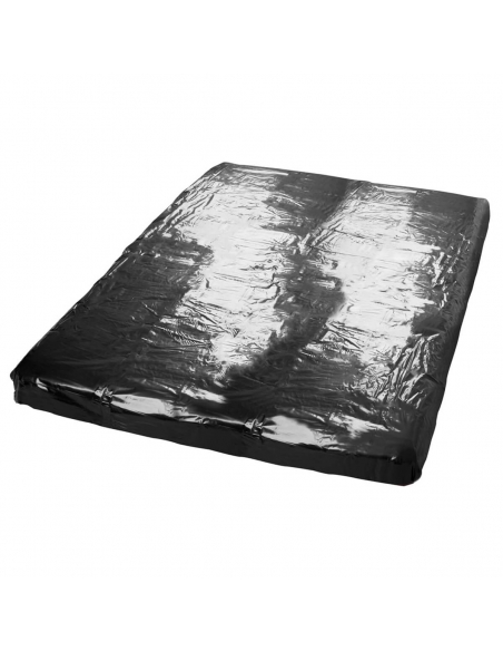 Drap housse en vinyle noir 160x200 cm
