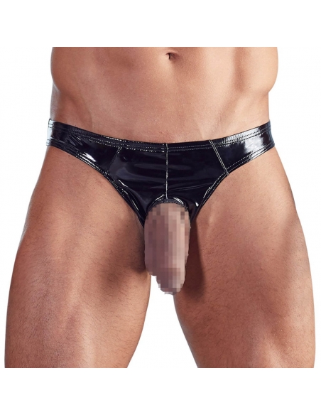 Slip noir en vinyle ouvert