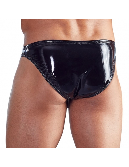 Slip noir en vinyle ouvert