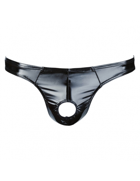 Slip noir en vinyle ouvert
