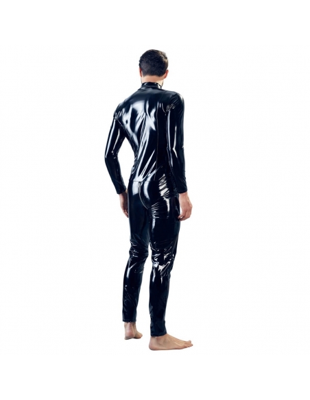 Combinaison manches longues en vinyle avec zip