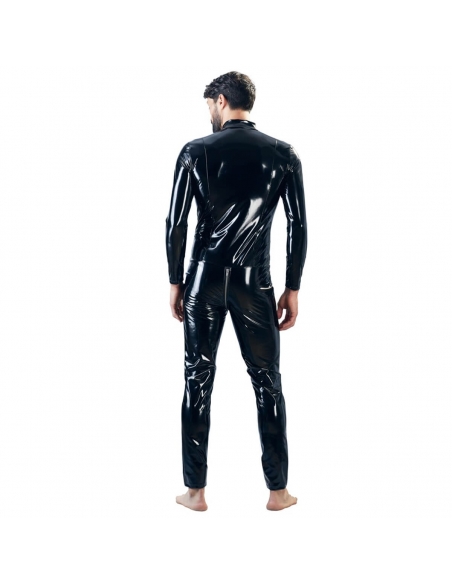 Combinaison manches longues en vinyle avec zip