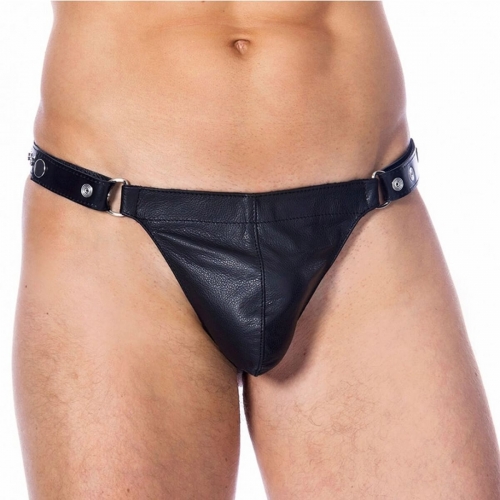 String en cuir avec boutons pression