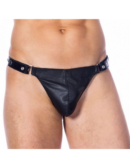 String en cuir avec boutons pression