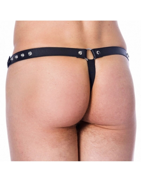 String en cuir avec boutons pression