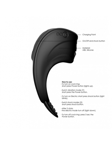 Cockring vibrant C-spot Electroshock