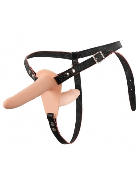 Double gode-ceinture vibrant en silicone médical