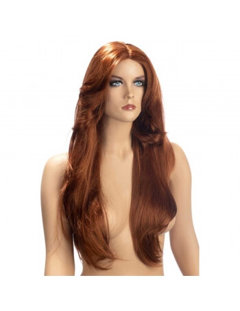 Rihana cheveux roux longs et glossy