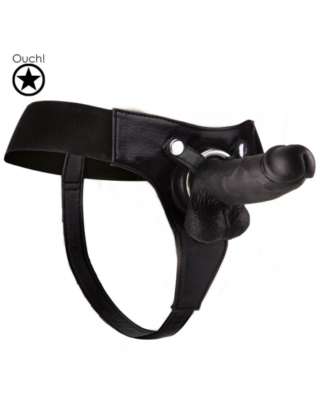 Gode ceinture en cuir OUCH 20 cm
