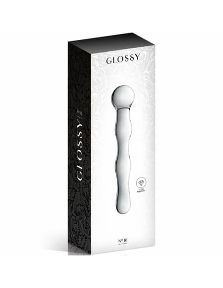 Stimulateur vaginal en verre translucide Glossy N°10