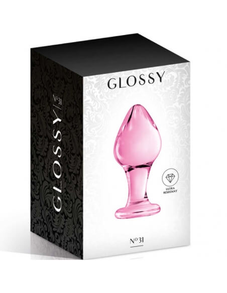 Plug en verre rose Glossy N°31