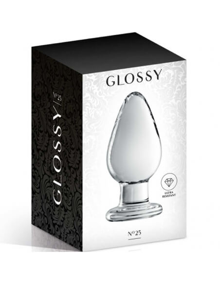 Plug en verre transparent Glossy N°25 Ø 5 cm