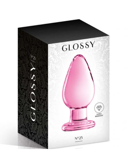 Plug en verre rose Glossy N°25 Ø 5 cm