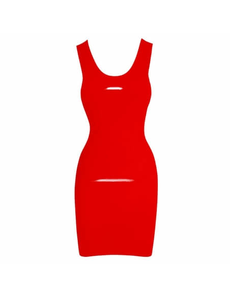 Mini robe en latex rouge