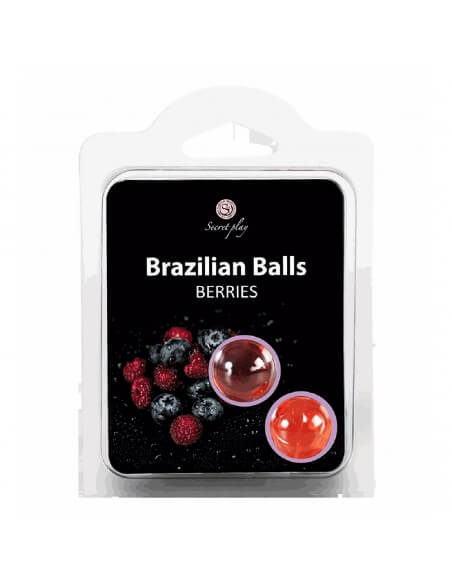 Boules brésiliennes pour massage fruits des bois x2