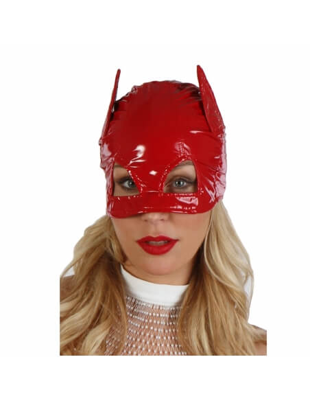 Masque en vinyle rouge Catwoman