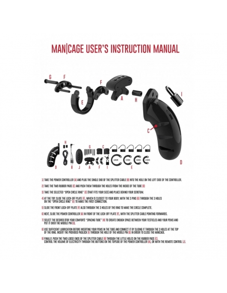 Cage de chasteté avec boîtier intégré d'électrostimulation