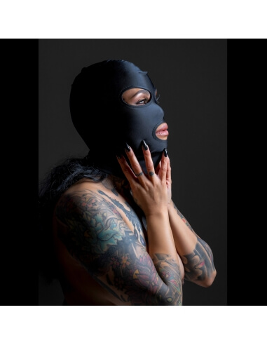 Masque BDSM - FetishTentation - Cagoule BDSM en simili-cuir avec