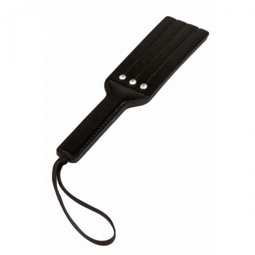 Mini paddle fendu en  vinyle noir et strass