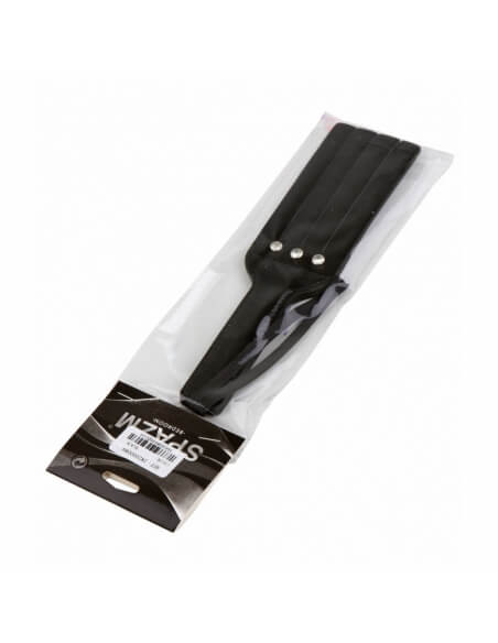 Mini paddle fendu en  vinyle noir et strass