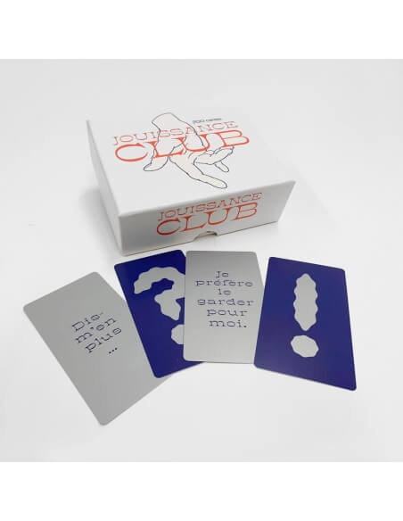 Jouissance Club : la boîte de jeu de cartes - Le contenu