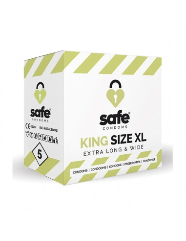 Préservatifs King Size SAFE format XL x5