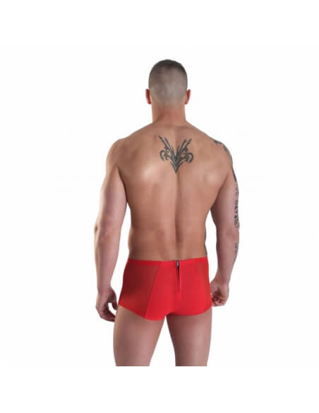 Mini boxer rouge à double zip