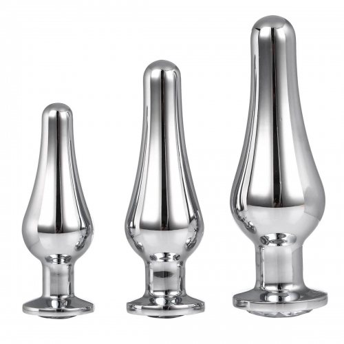 Coffret de 3 Pleasure plug en aluminium argenté Gleaming Love