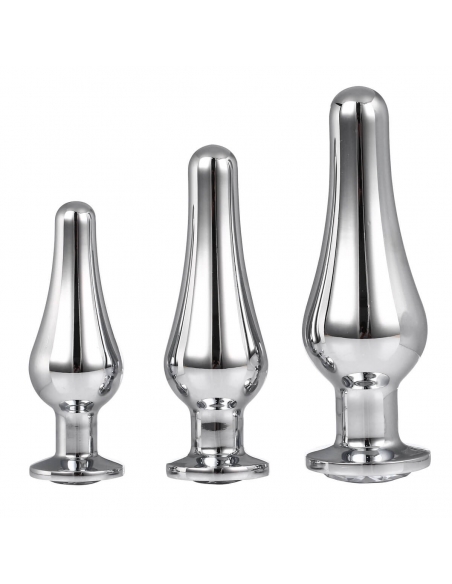 Coffret de 3 Pleasure plug en aluminium argenté Gleaming Love