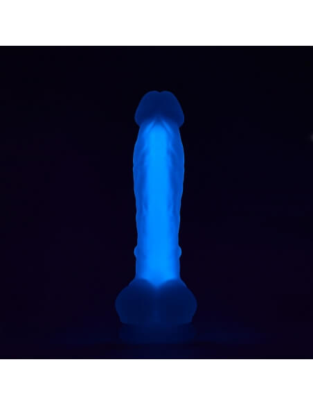 Dildo bleu phosphorescent Radiant M