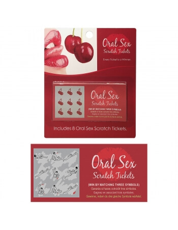 8 coupons à gratter Oral Sex