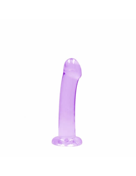 Dildo à ventouse Crystal Clear 17 cm violet