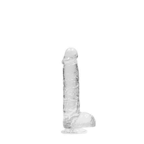 Dildo semi réaliste à ventouse Crystal Clear 15 cm transparent