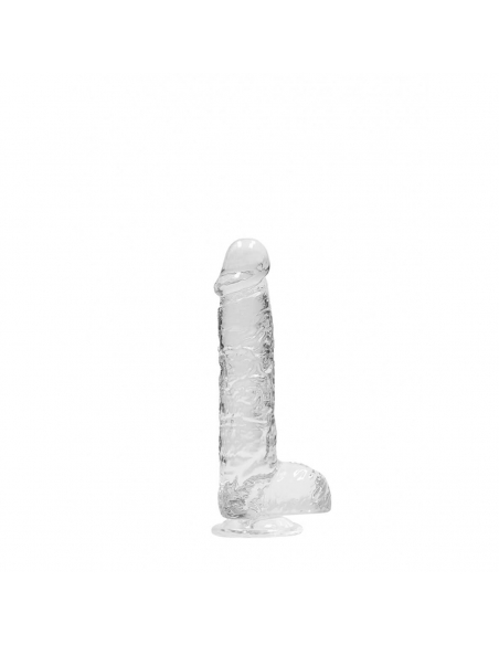 Dildo semi réaliste à ventouse Crystal Clear 15 cm transparent