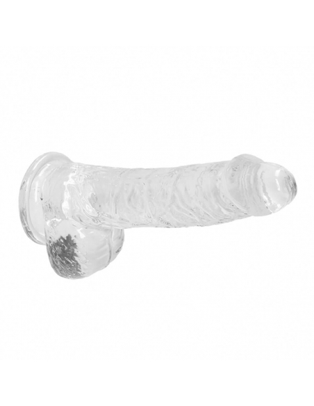 Dildo semi réaliste à ventouse Crystal Clear 15 cm transparent
