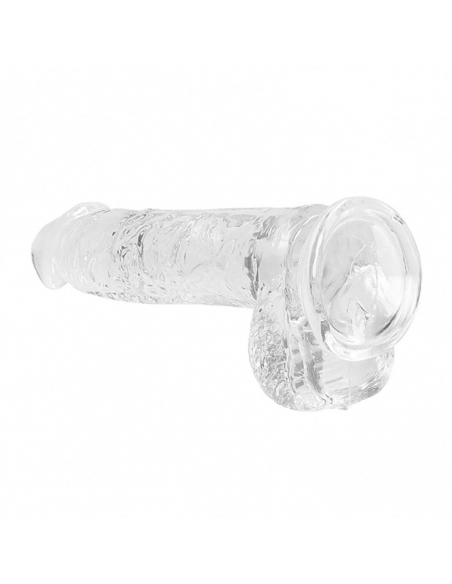 Dildo semi réaliste à ventouse Crystal Clear 15 cm transparent