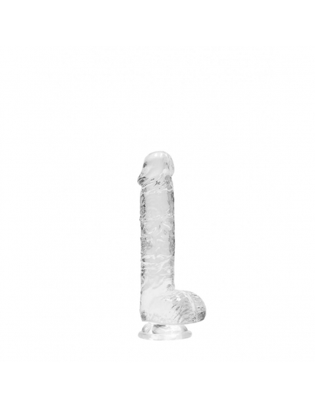 Dildo semi réaliste à ventouse Crystal Clear 15 cm transparent