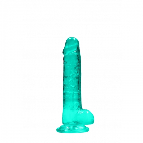 Dildo semi réaliste à ventouse Crystal Clear 17 cm vert