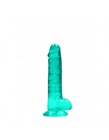 Dildo semi réaliste à ventouse Crystal Clear 17 cm vert
