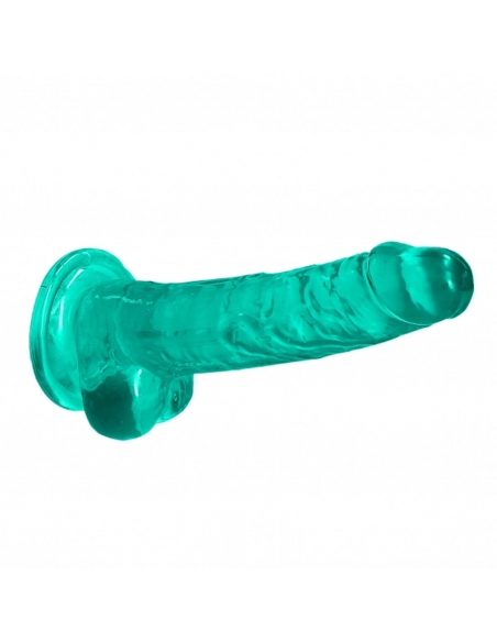 Dildo semi réaliste à ventouse Crystal Clear 17 cm vert