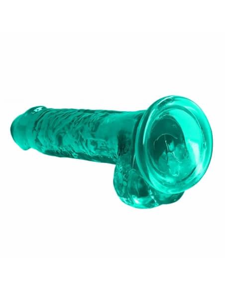 Dildo semi réaliste à ventouse Crystal Clear 17 cm vert