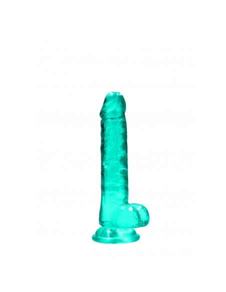 Dildo semi réaliste à ventouse Crystal Clear 17 cm vert