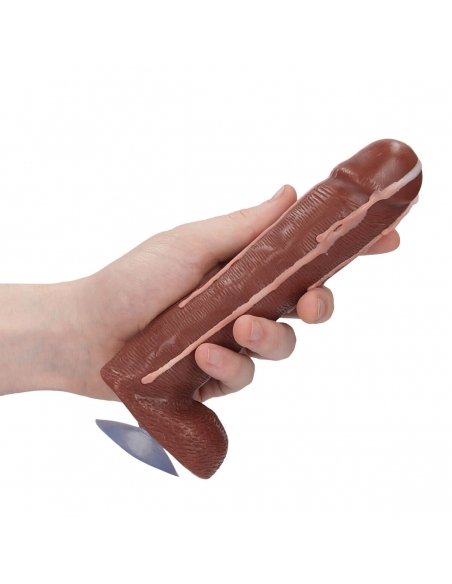 Savon en forme de pénis chair foncée avec sperme