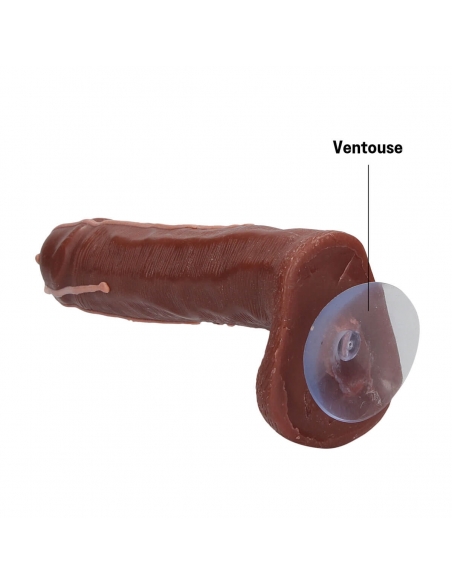 Savon en forme de pénis chair foncée avec sperme