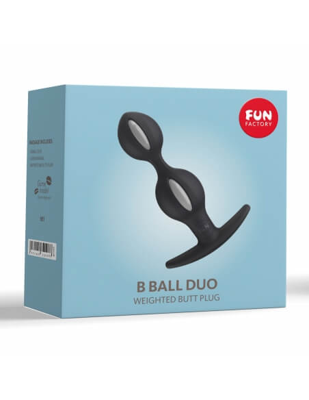 Plug avec double bille interne B Ball Duo noir et gris