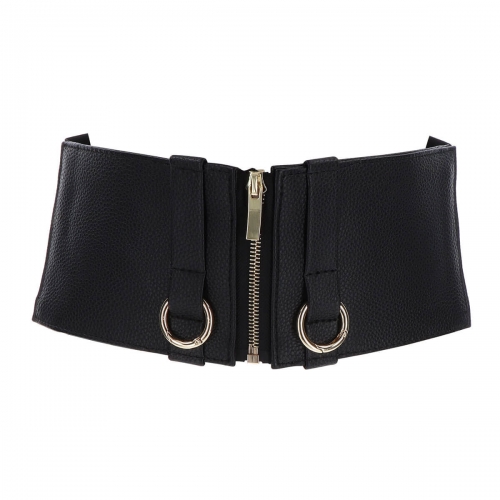 Large ceinture bondage en simili cuir noir Taboom Dona