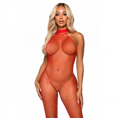 Combinaison en résille rouge What U Want