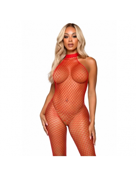 Combinaison en résille rouge What U Want