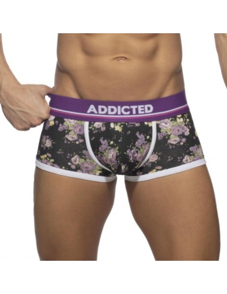 Boxer violet fleuri
